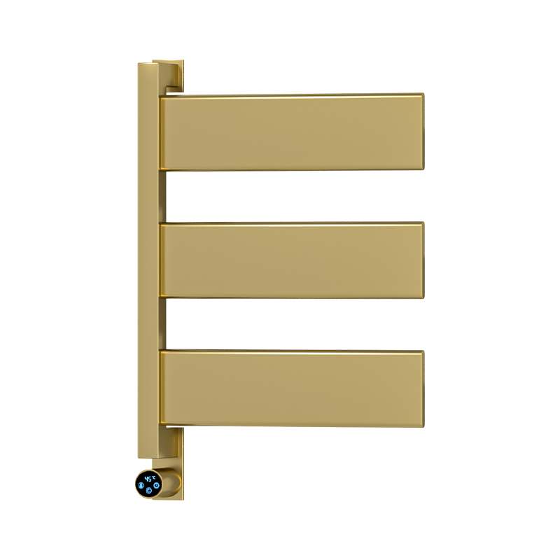 X3 Black Wall-Mounted Vertical Heated Towel Rail