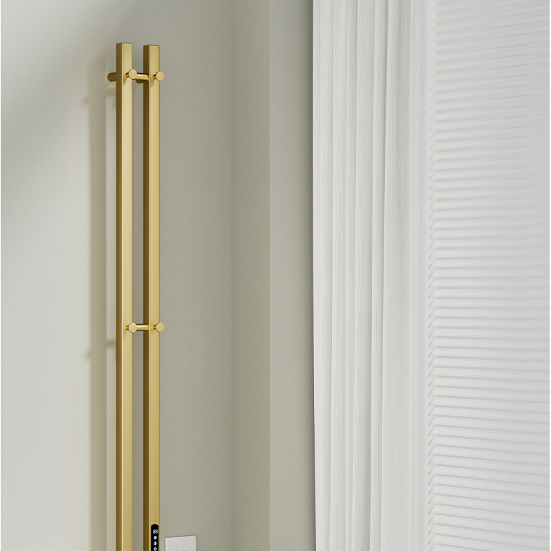 G22 Black Wall-Mounted Vertical Heated Towel Rail